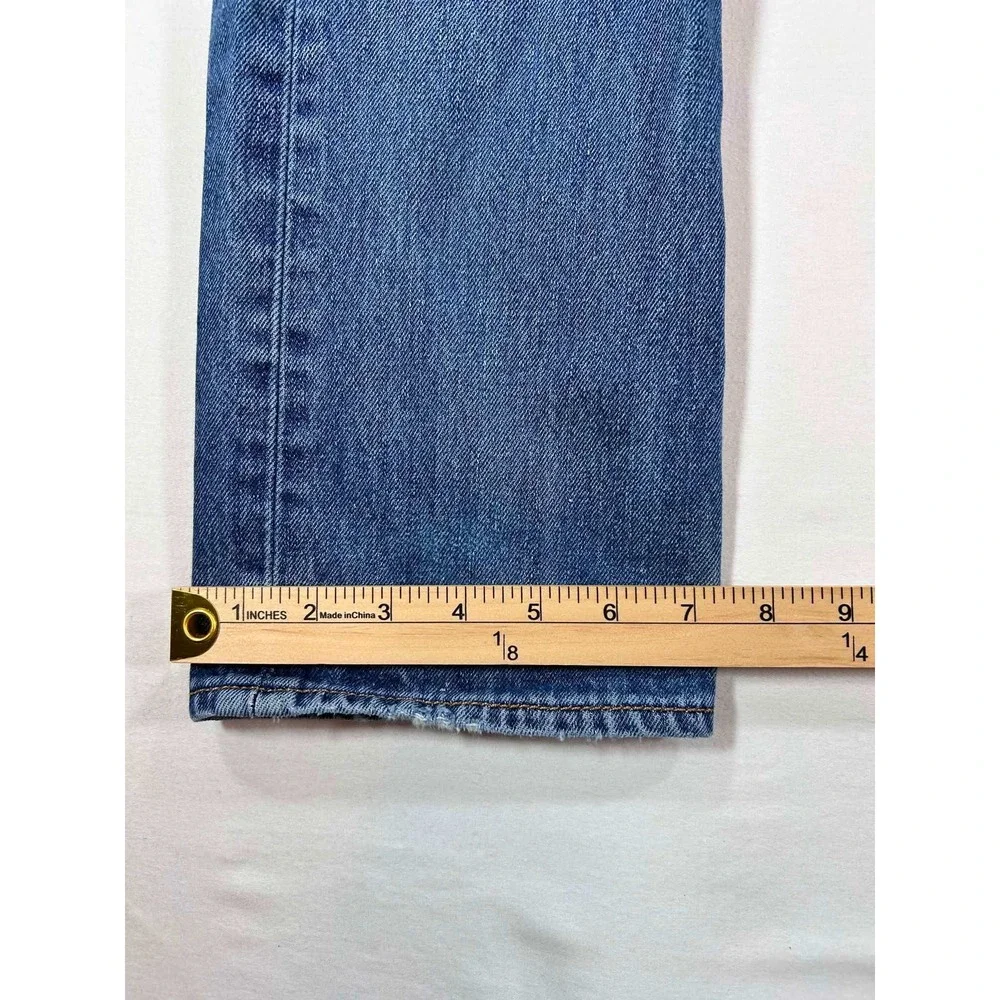 Levis 501 Original Fit Distressed Jeans Blue Button Fly 31x30 Paint Splatter